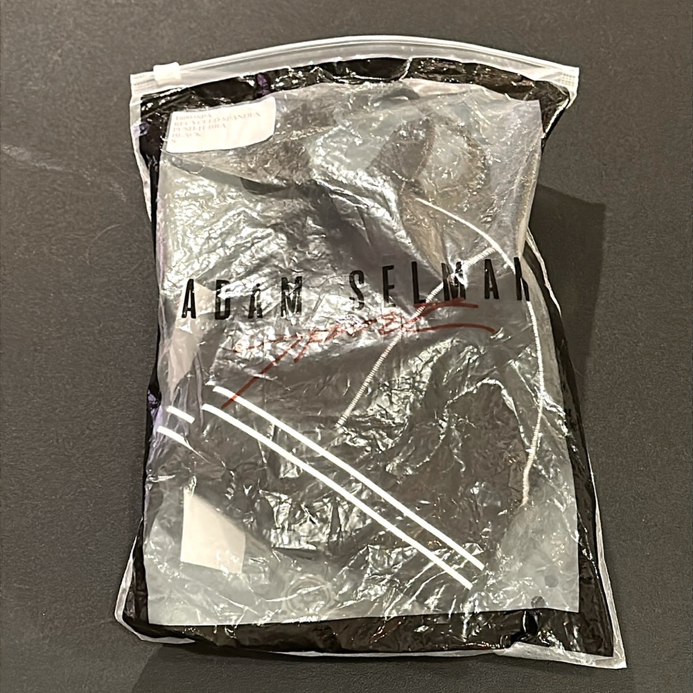 Adam Selman Sport Push It Bra Size SMALL Black NWT